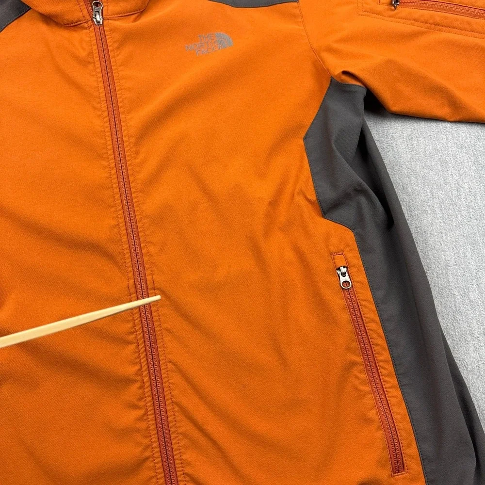 The North Face Jacket Mens XL Orange Gray Apex Bionic Full Zip Softshell Outdoor